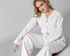 Winter Cotton Jacquard Pajama Set 6704