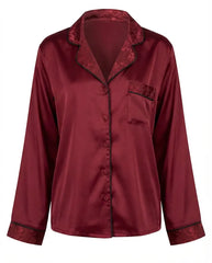 Satin Night – Burgundy Pajama Set 6642