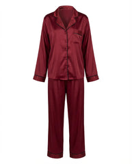 Satin Night – Burgundy Pajama Set 6642