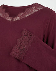 Berry Lace Pajama Set 6806 - Youlya - pajama set