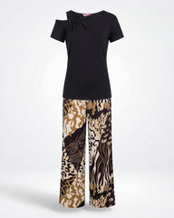 Black Twist Pajama Set 6816 - Youlya - pajama set