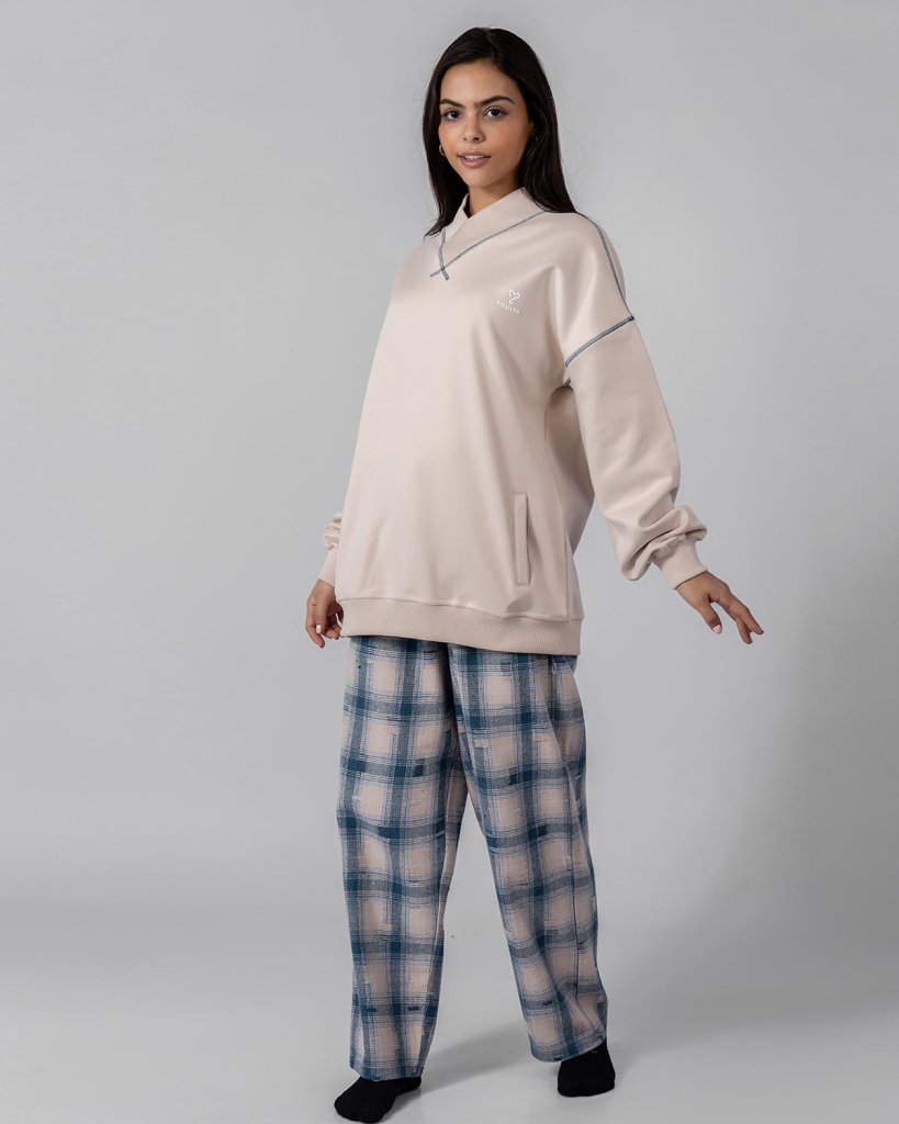 Blush Cross pajama set 6702 - Youlya - pajama set