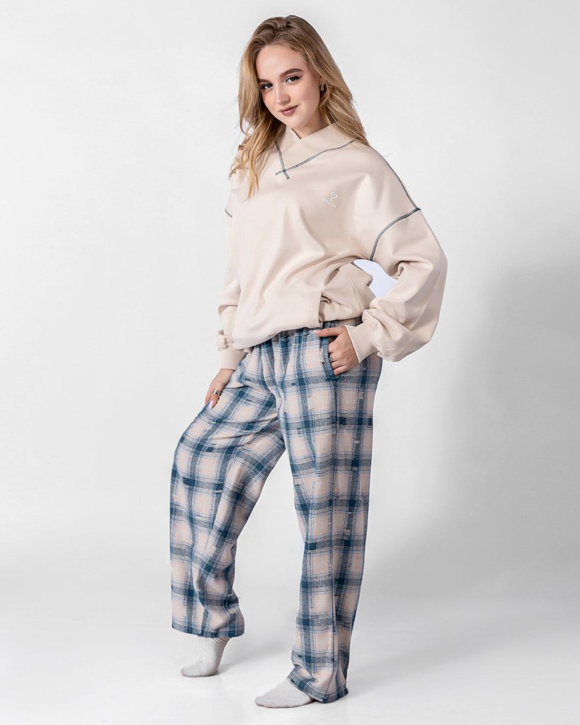 Blush Cross pajama set 6702 - Youlya - pajama set