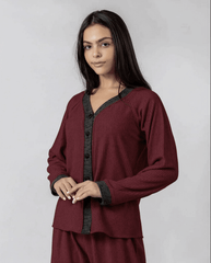 Burgundy Ashline Pajama Set - Youlya - pajama set