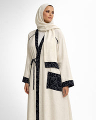 Classic Eid Elegance Abaya 123 - Youlya - cardigan