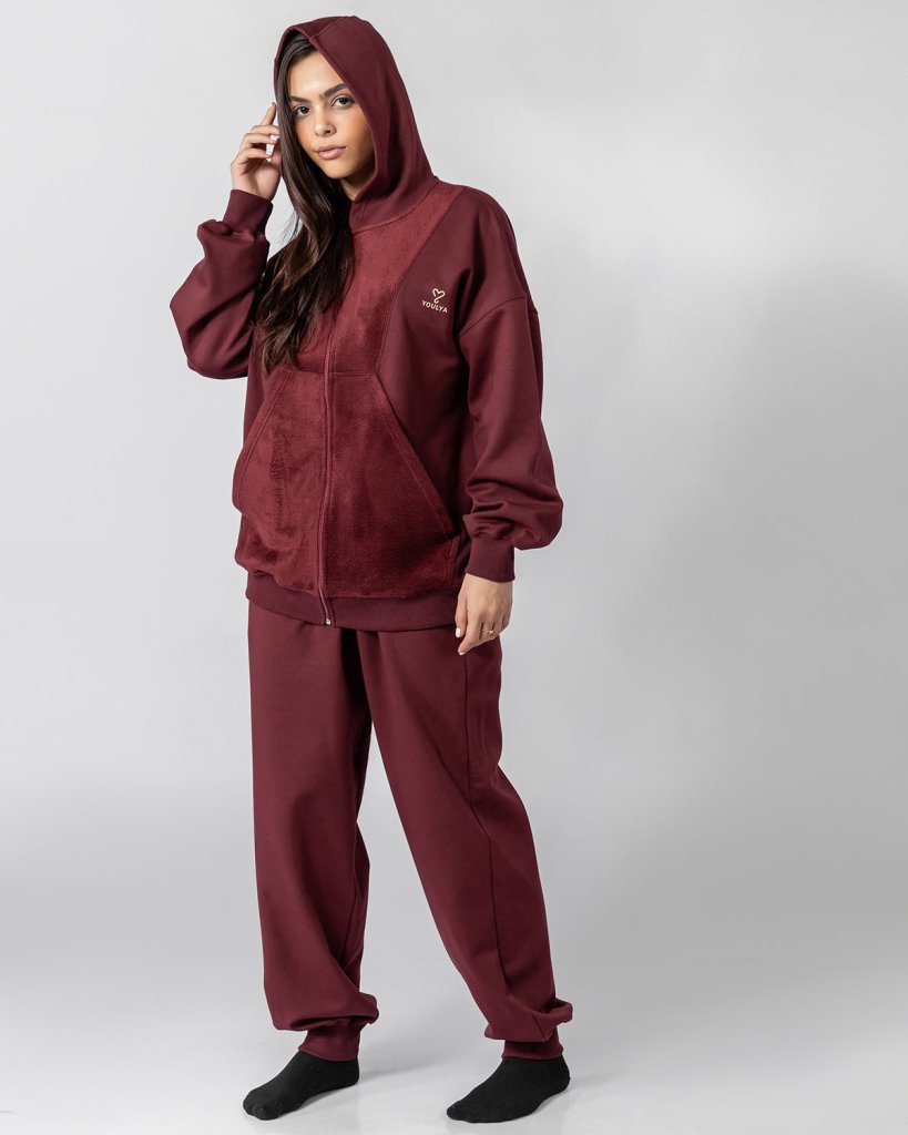 Garnet Glow Pajama Set 6706 - Youlya - pajama set