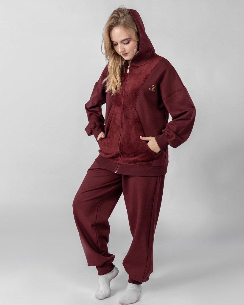 Garnet Glow Pajama Set 6706 - Youlya - pajama set