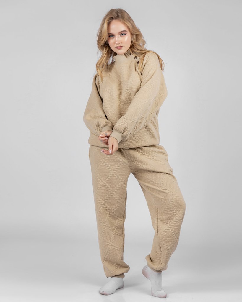 Leaf Sculpture Pajama Set 6712B - Youlya -