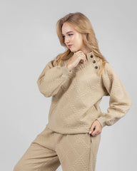 Leaf Sculpture Pajama Set 6712B - Youlya -