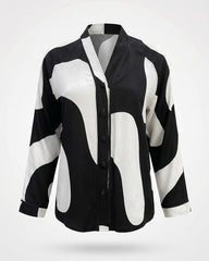 Monochrome Flow Pajama Set 6834 - Youlya - pajama set