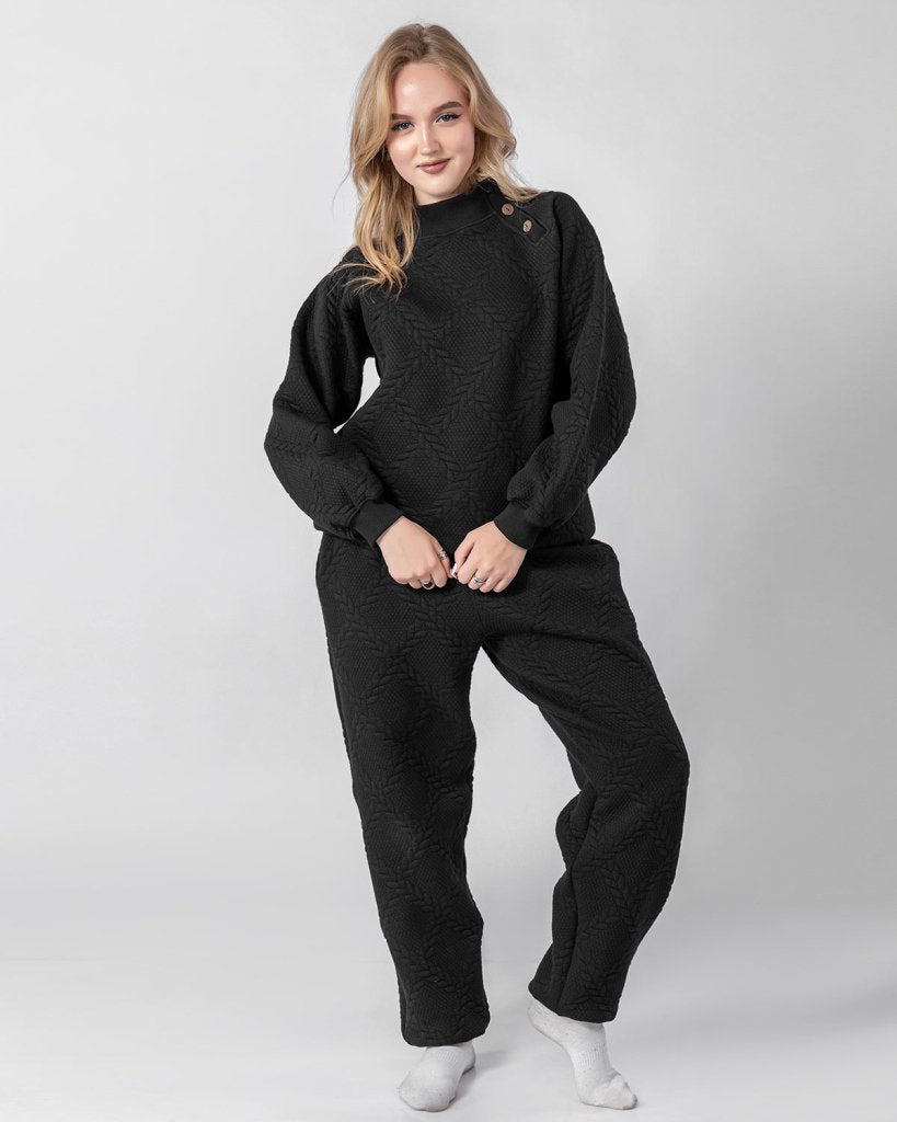 Obsidian Weave Pajama Set 6712A - Youlya - pajama set