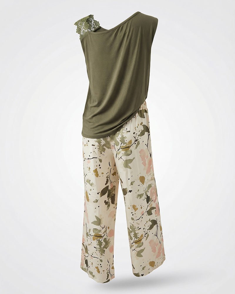 Olive Whisper Pajama Set 6808 - Youlya - pajama set