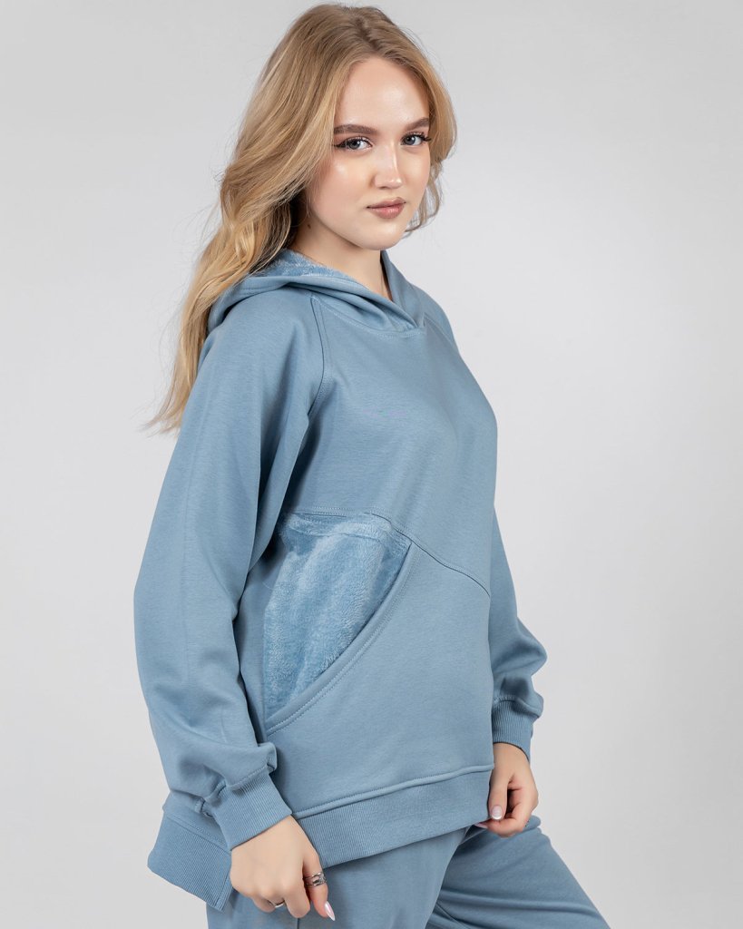 Slant Hoodie Pajama Set 6705 - Youlya - pajama set