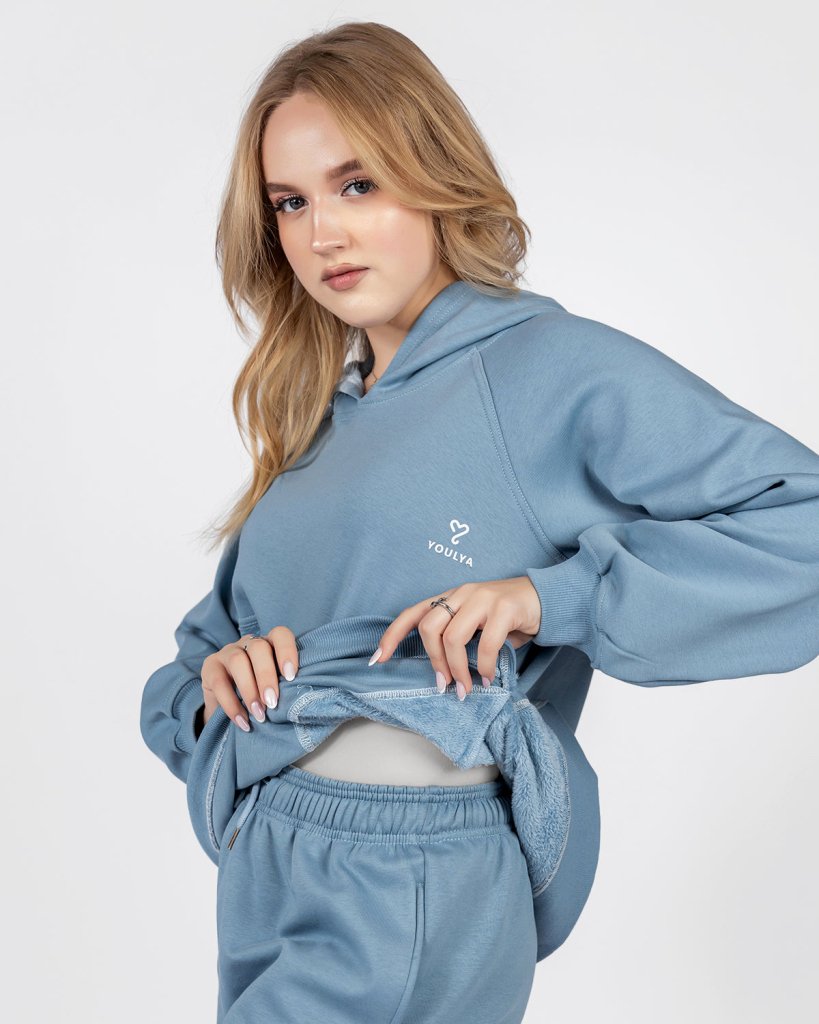 Slant Hoodie Pajama Set 6705 - Youlya - pajama set