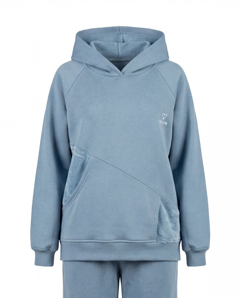 Slant Hoodie Pajama Set 6705 - Youlya - winter pajama set