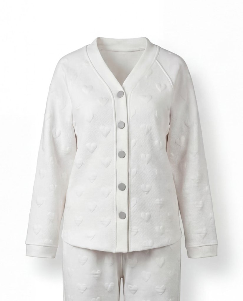 Winter Cotton Jacquard Pajama Set 6704 - Youlya - winter pajama set