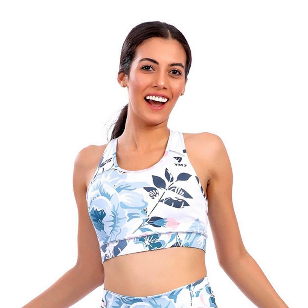 Flora-printed Sports Bra and Leggings set - Youlya