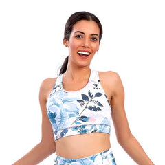 Flora-printed Sports Bra and Leggings set - Youlya