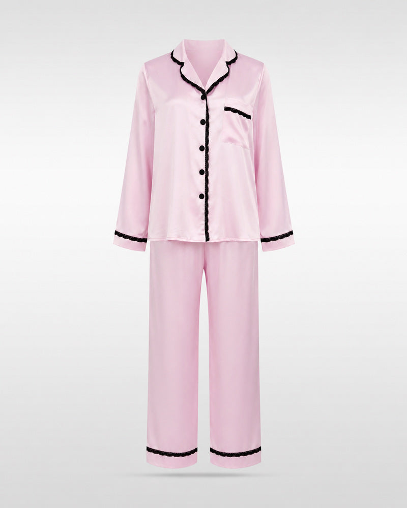 Roselle Lace Satin Pajama Set 6830