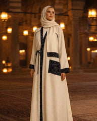 Classic Eid Elegance Abaya 123 - Youlya - cardigan
