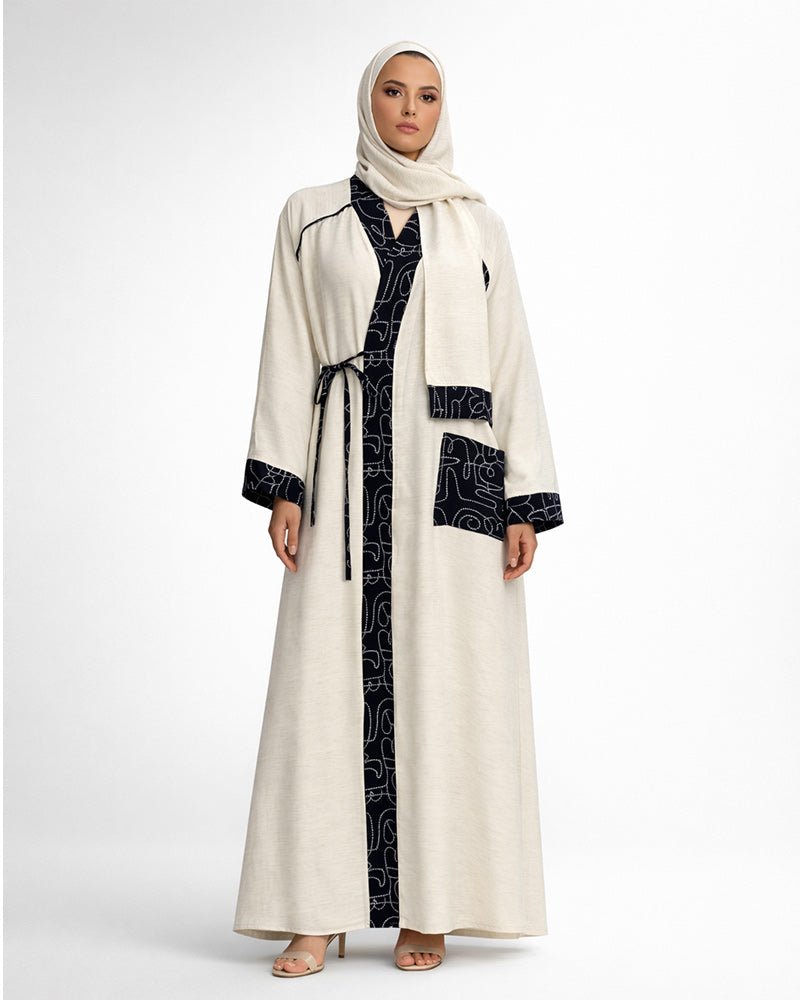 Classic Eid Elegance Abaya 123 - Youlya - cardigan