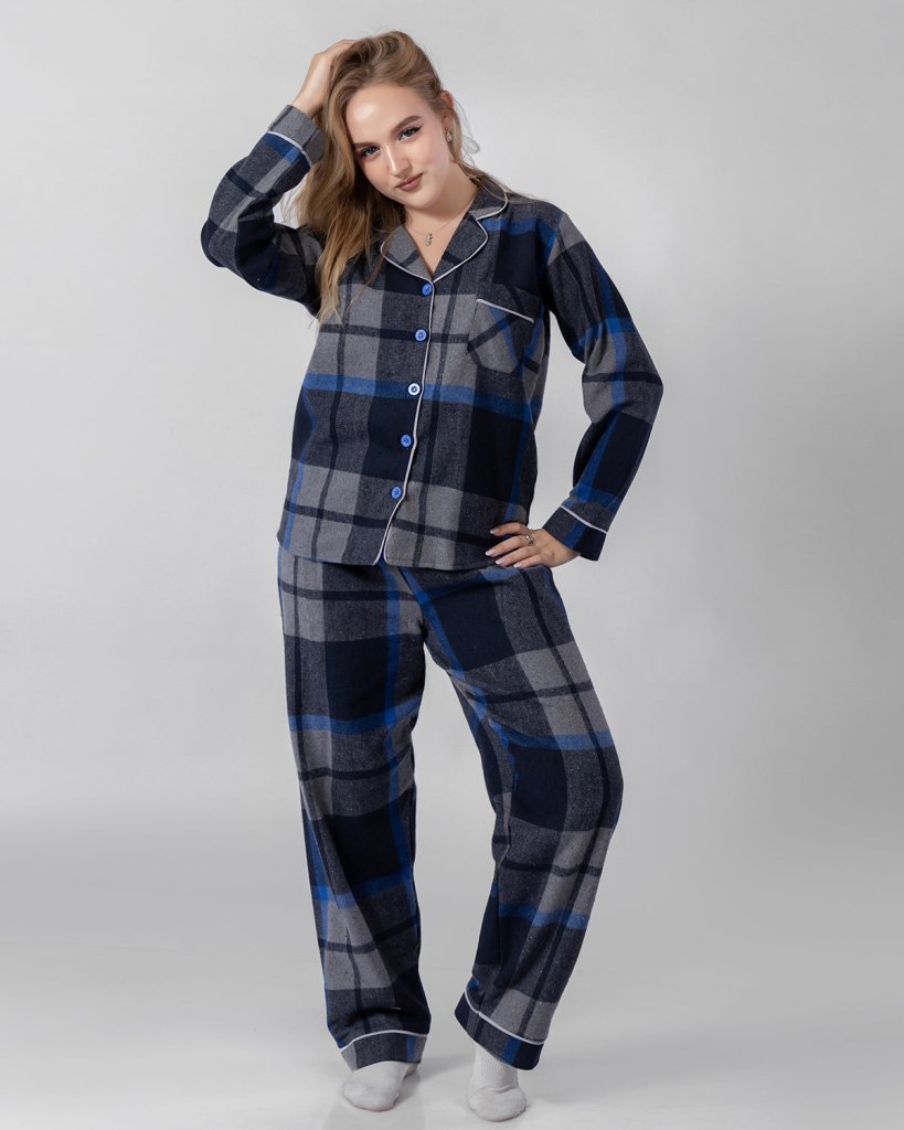 Classic Navy Pajama Set 6718 - Youlya - pajama set