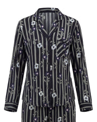 Classic Strips Viscose Pajama Set 6828 - Youlya - pajama set