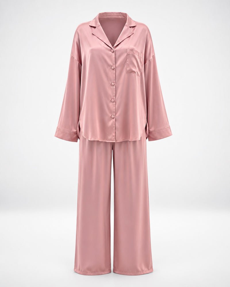 Elara Satin Oversized Pajama Set 6831 - Youlya - pajama set