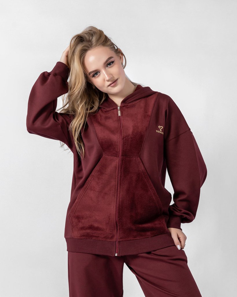 Garnet Glow Pajama Set 6706 - Youlya - pajama set