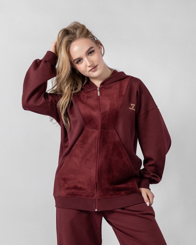 Garnet Glow Pajama Set 6706 - Youlya - pajama set