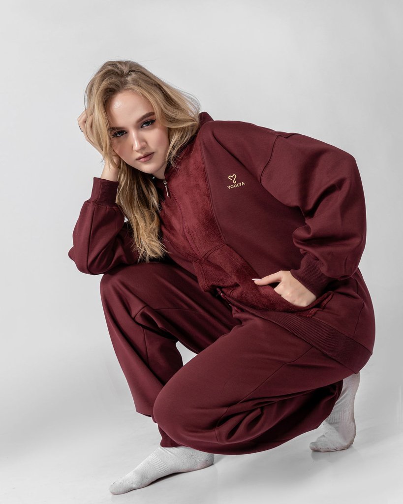 Garnet Glow Pajama Set 6706 - Youlya - pajama set