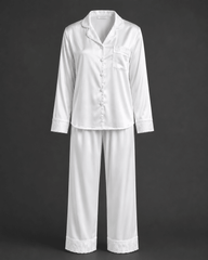 Ivory Silk Touch Pajama Set 6644 - Youlya - 
