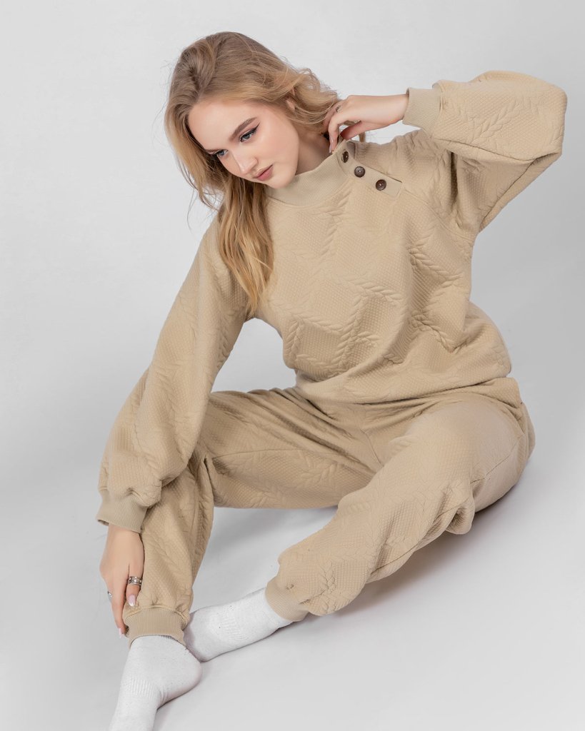 Leaf Sculpture Pajama Set 6712B - Youlya - 
