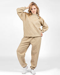 Leaf Sculpture Pajama Set 6712B - Youlya - 