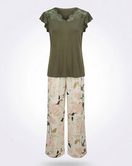 Olive Lace Pajama Set 6810 - Youlya - pajama set