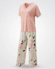 Blush Lace Pajama Set 6813