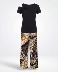 Black Twist Pajama Set 6816