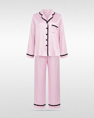 Roselle Lace Satin Pajama Set 6830 - Youlya - pajama set