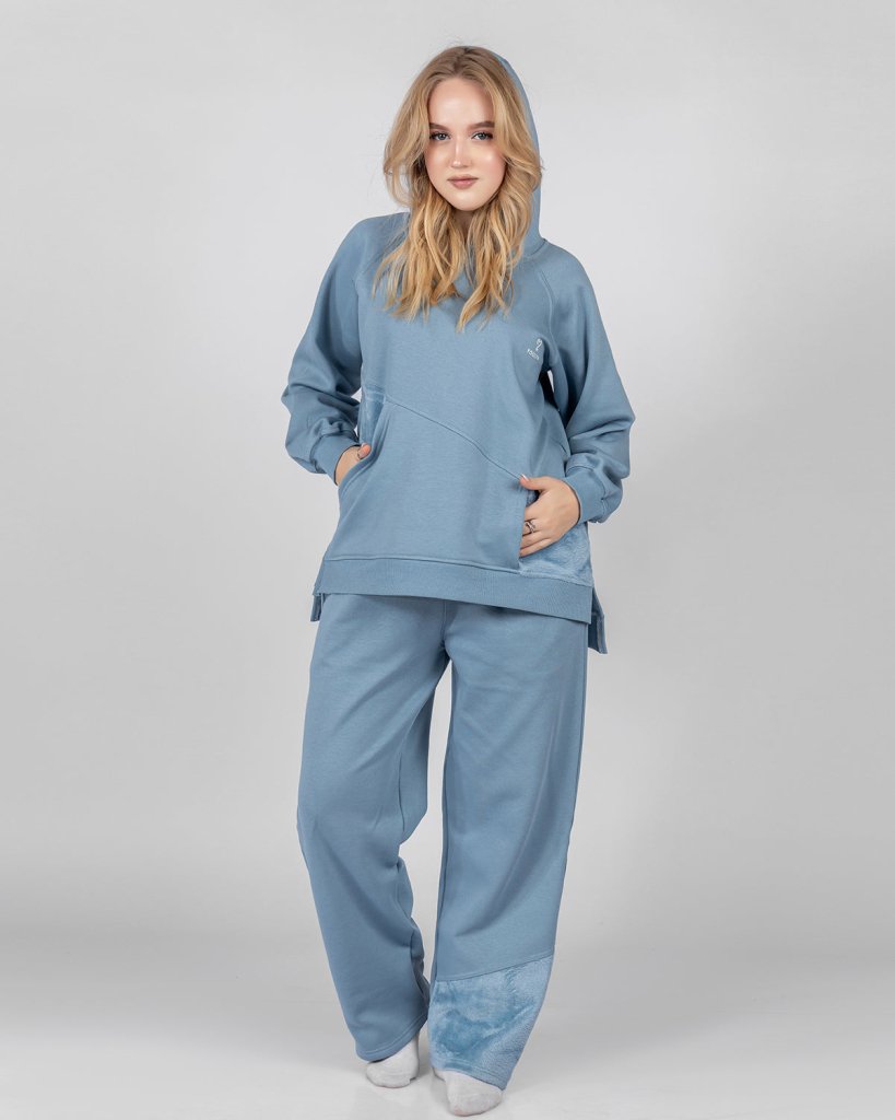 Slant Hoodie Pajama Set 6705 - Youlya - pajama set