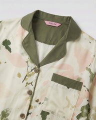 Soft Olive Garden Pajama Set 6825 - Youlya - pajama set