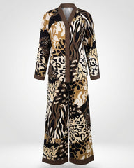 Wild Patch Pajama Set 6821 - Youlya - pajama set