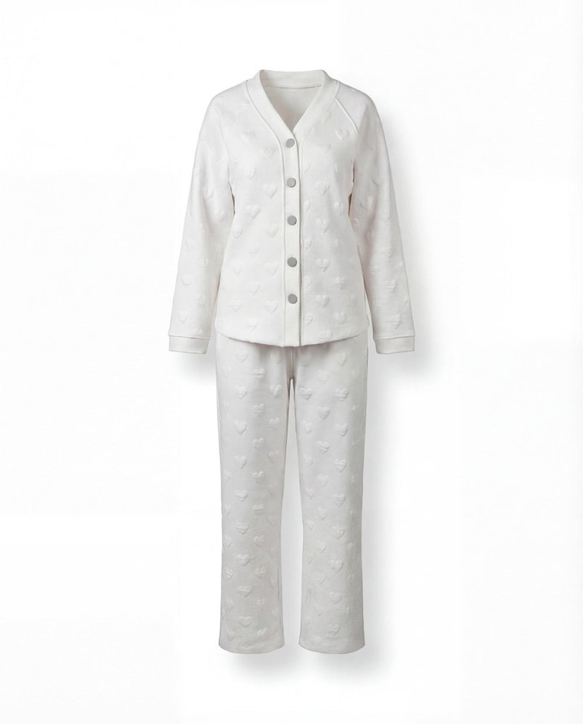 Winter Cotton Jacquard Pajama Set 6704 - Youlya - winter pajama set