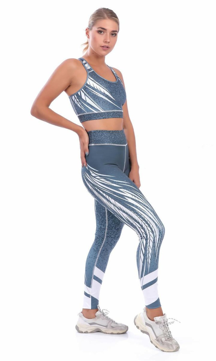 Birda-printed Sports Bra and Leggings set - Youlya