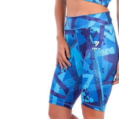 Blue Blue-printed Sports Bra and Leggings set - Youlya