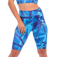 Blue Blue-printed Sports Bra and Leggings set - Youlya