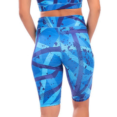 Blue Blue-printed Sports Bra and Leggings set - Youlya