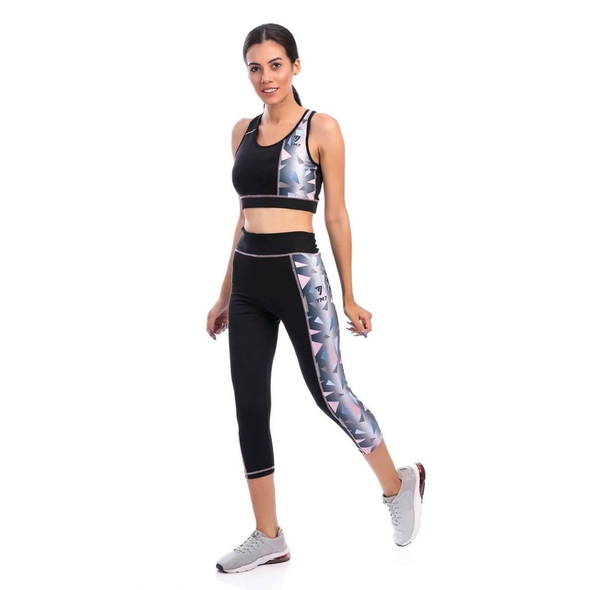 Broca-black Sports Bra and Leggings set - Youlya