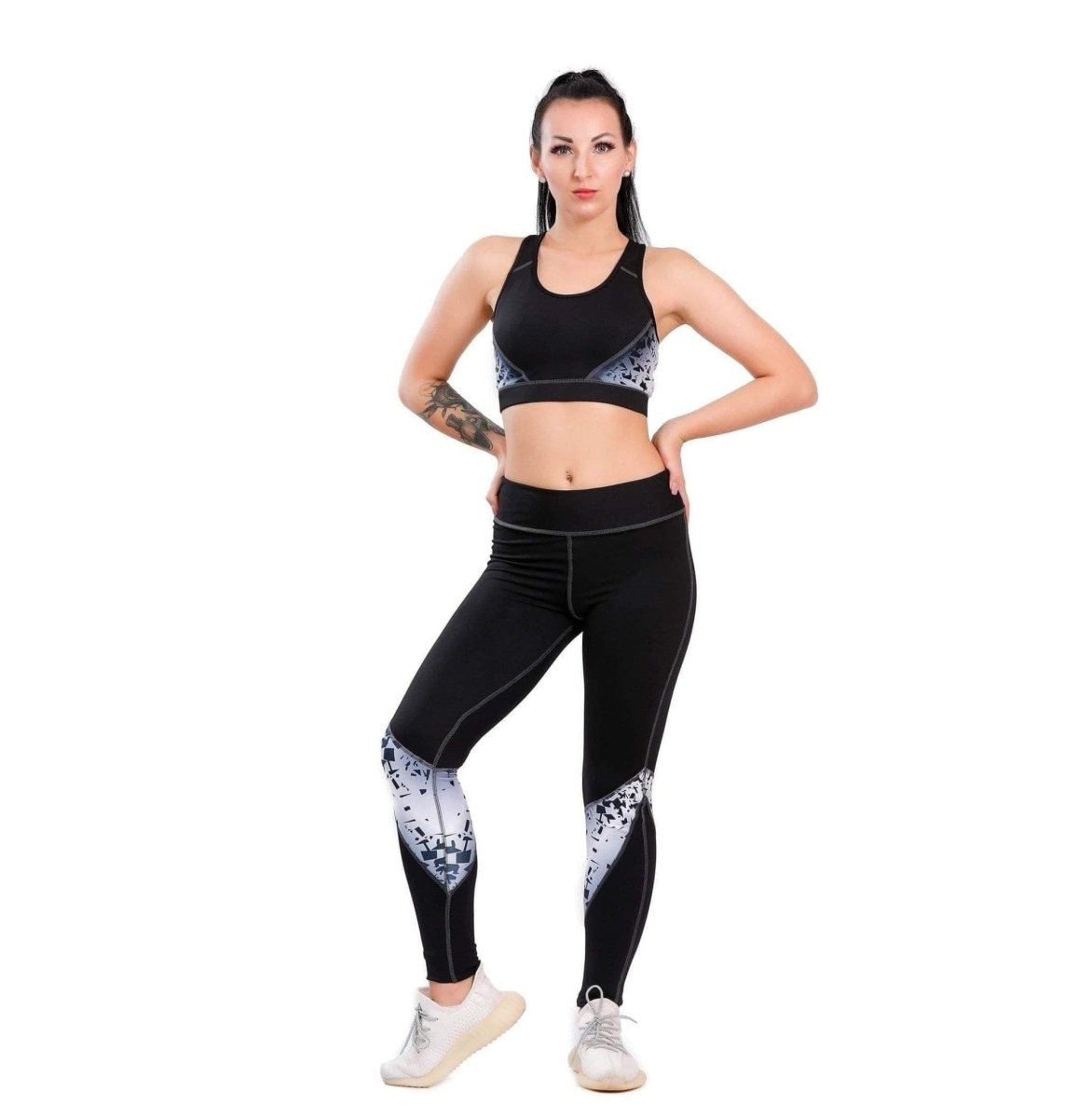 Bw-printed Sports Bra and Leggings set - Youlya