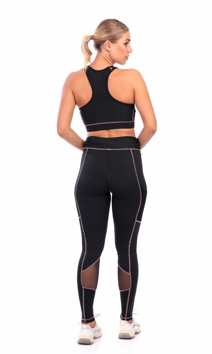 Fira-printed Sports Bra and Leggings set-1101 - Youlya