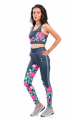 Lava-printed Sports Bra and Leggings set - Youlya